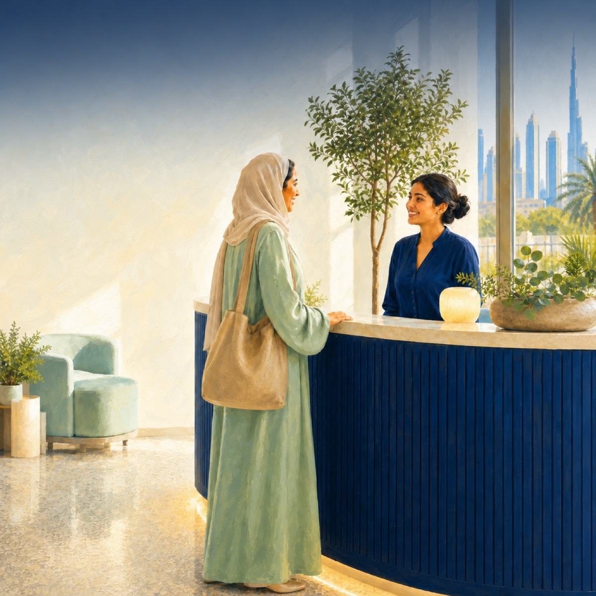A patient arriving at a Dental Nation reception